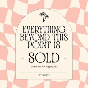 📢 Notice: Everything beyond this point is sold